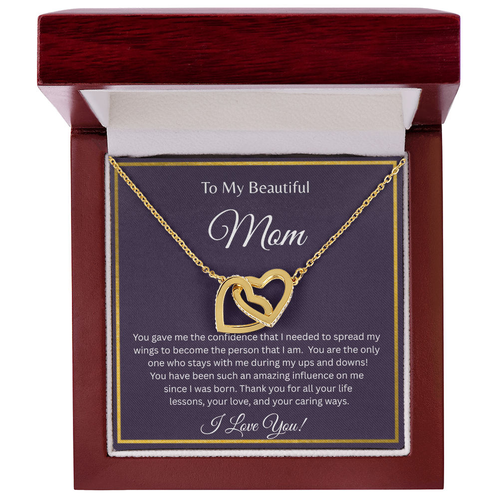 TO MY BEAUTIFUL MOM | GAVE ME CONFIDENCE | DOUBLE HEART NECKLACE