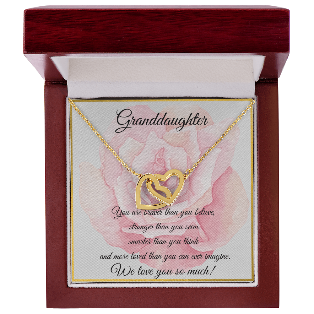GRANDDAUGHTER | WE LOVE YOU | DOUBLE HEART NECKLACE