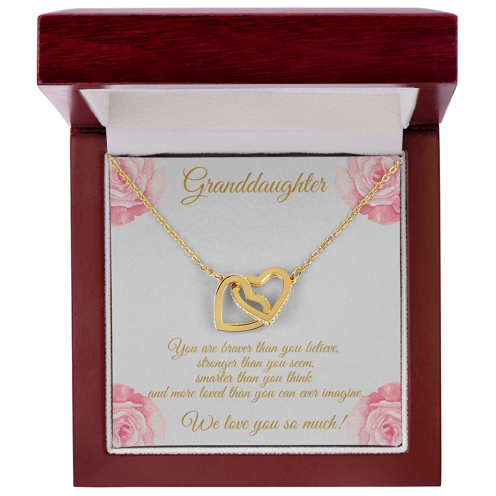 GRANDDAUGHTER | WE LOVE YOU SO MUCH | INTERLOCKING HEARTS NECKLACE