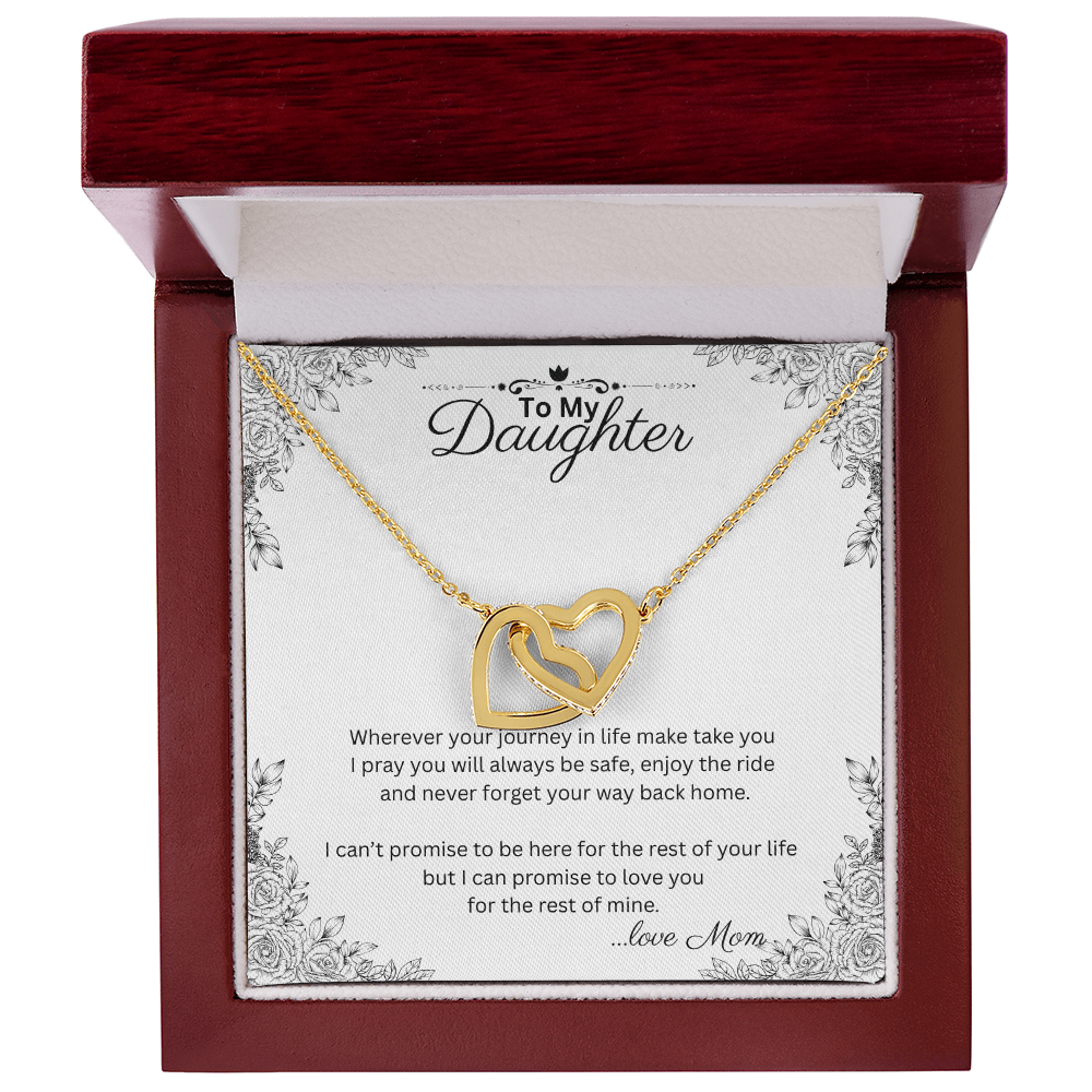 TO MY DAUGHTER | PROMISE TO LOVE YOU | INTERLOCKING HEARTS NECKLACE