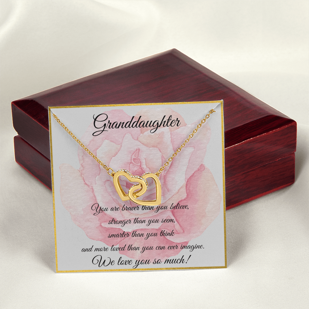 GRANDDAUGHTER | WE LOVE YOU | DOUBLE HEART NECKLACE