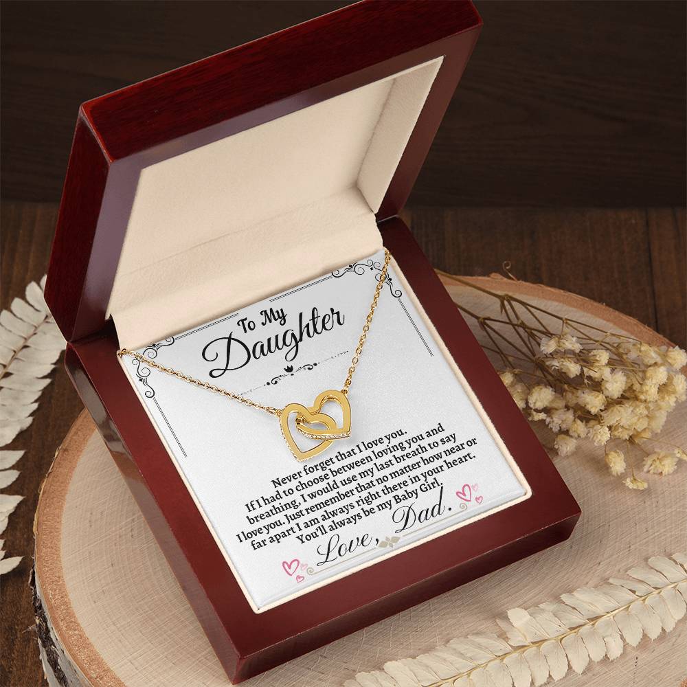 TO MY DAUGHTER | INTERLOCKING HEARTS NECKLACE