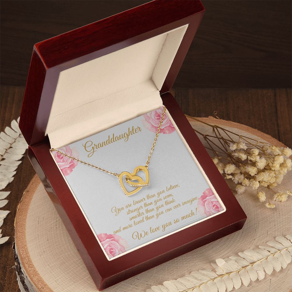 GRANDDAUGHTER | WE LOVE YOU SO MUCH | INTERLOCKING HEARTS NECKLACE