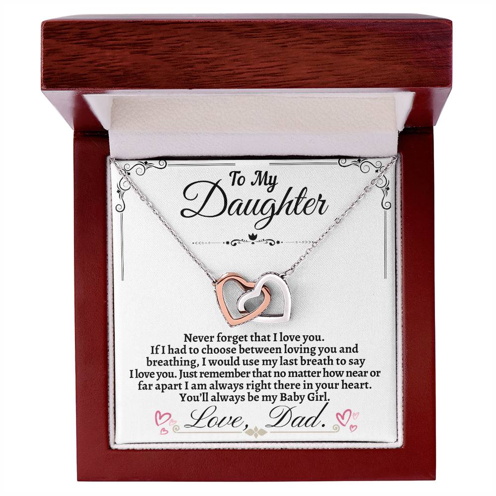 TO MY DAUGHTER | INTERLOCKING HEARTS NECKLACE