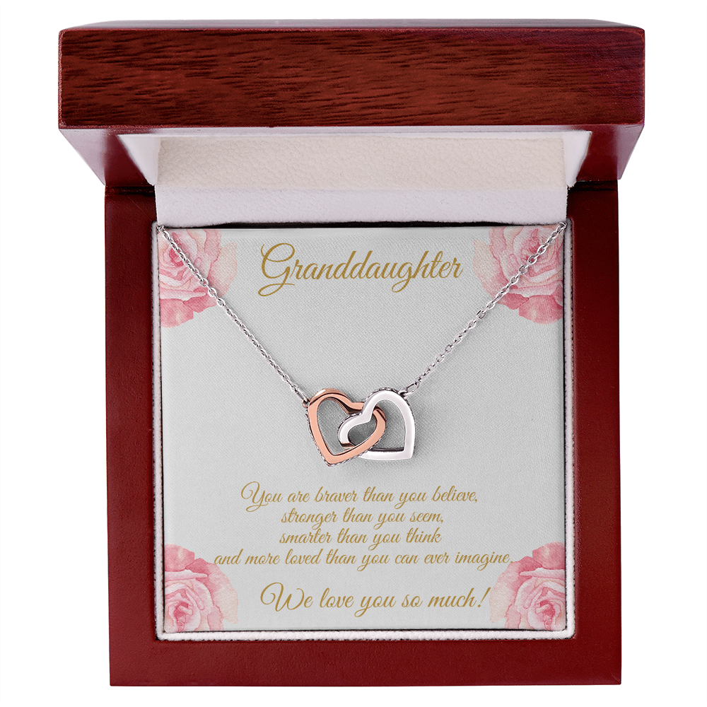 GRANDDAUGHTER | WE LOVE YOU SO MUCH | INTERLOCKING HEARTS NECKLACE