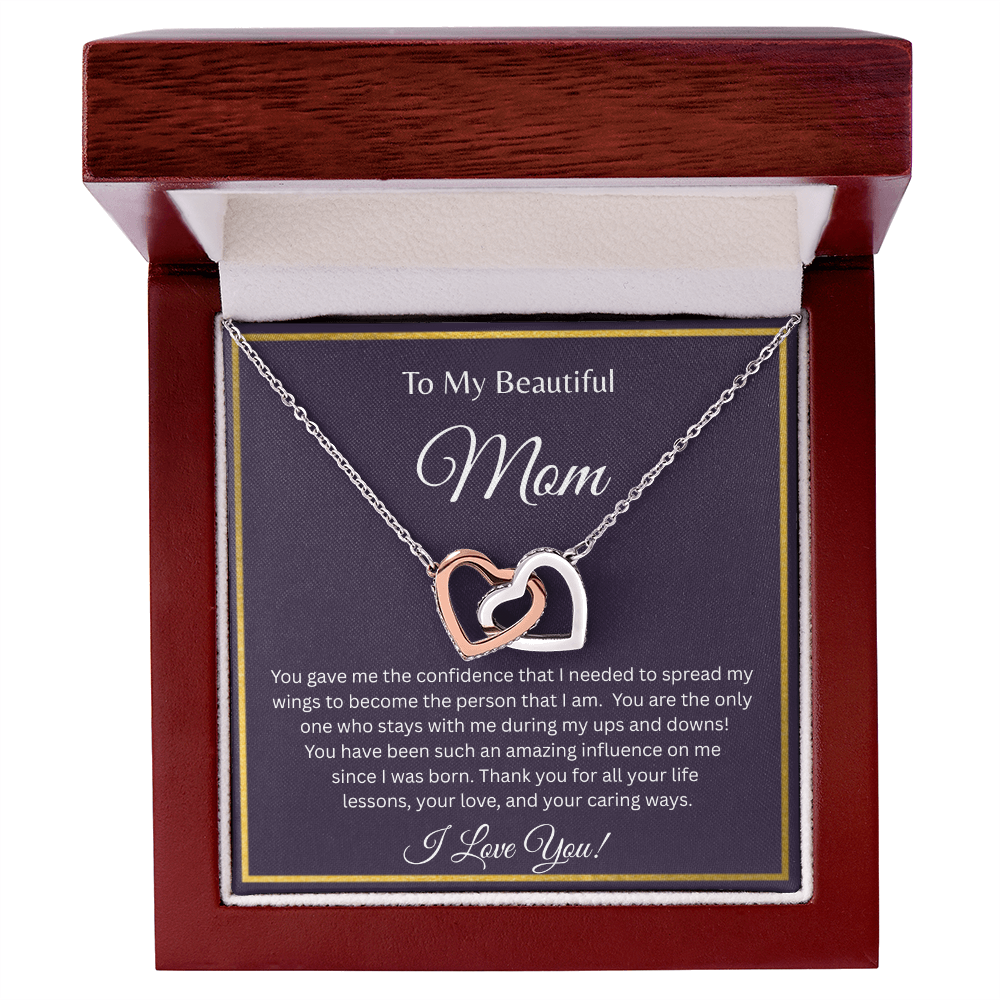 TO MY BEAUTIFUL MOM | GAVE ME CONFIDENCE | DOUBLE HEART NECKLACE