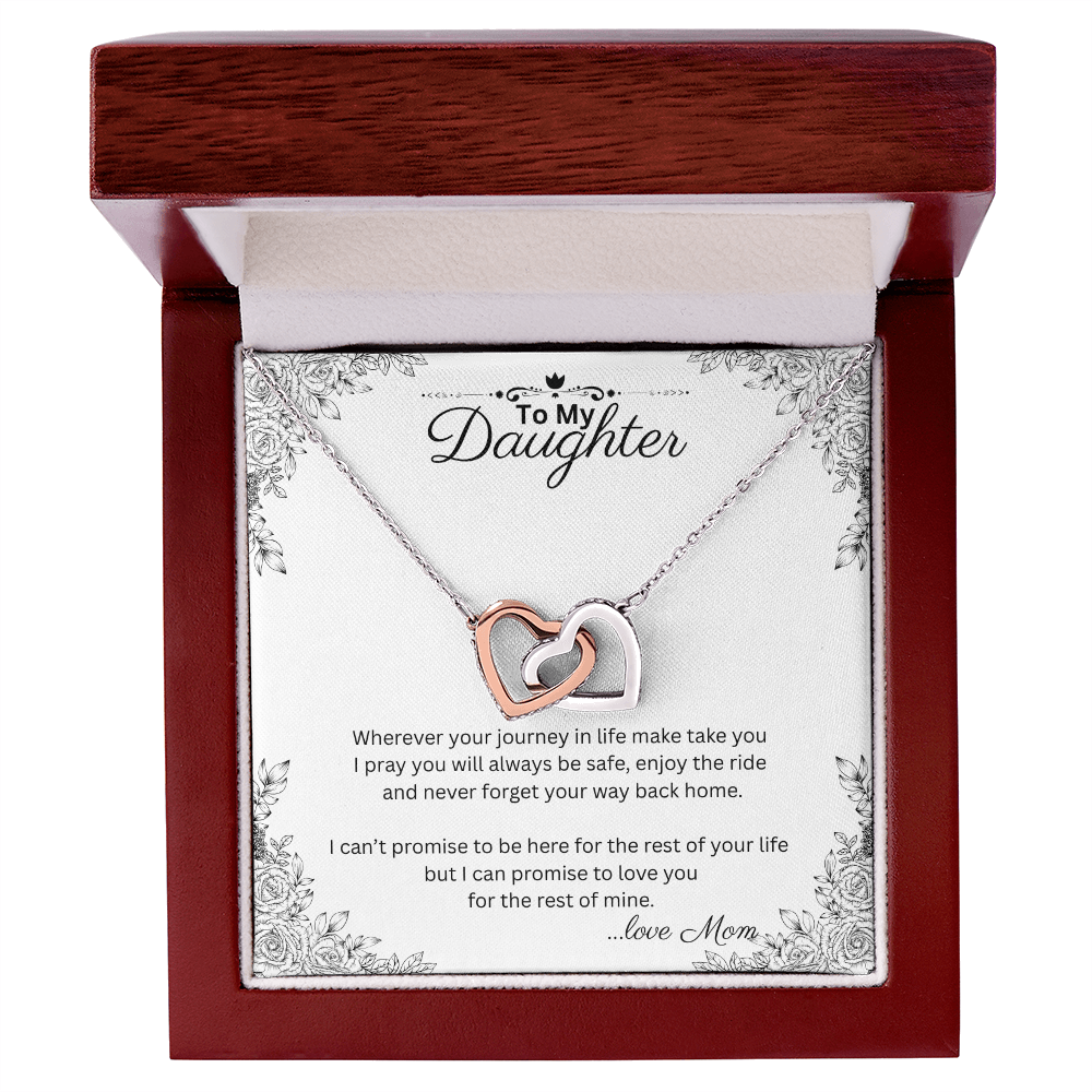 TO MY DAUGHTER | PROMISE TO LOVE YOU | INTERLOCKING HEARTS NECKLACE