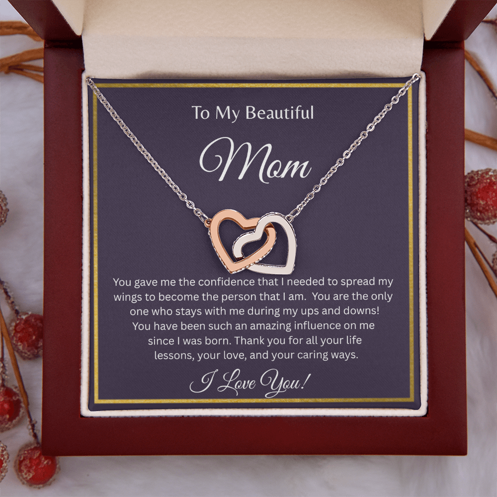 TO MY BEAUTIFUL MOM | GAVE ME CONFIDENCE | DOUBLE HEART NECKLACE