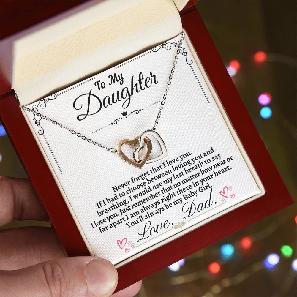 TO MY DAUGHTER | INTERLOCKING HEARTS NECKLACE