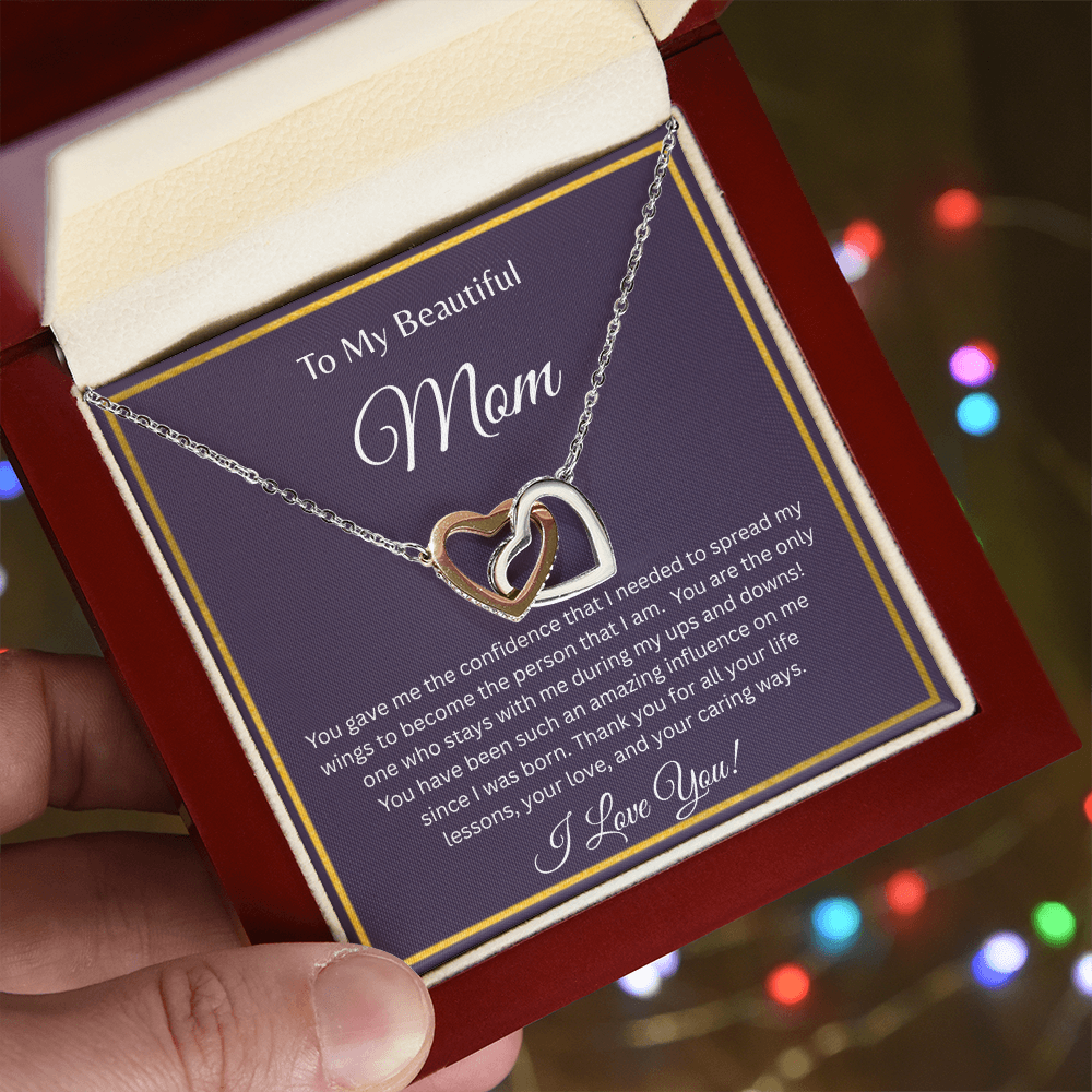 TO MY BEAUTIFUL MOM | GAVE ME CONFIDENCE | DOUBLE HEART NECKLACE