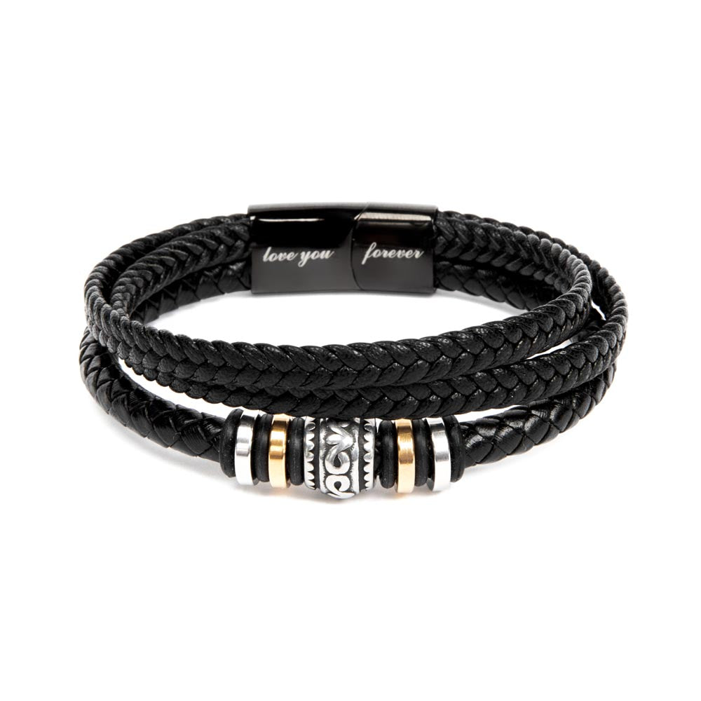 TO MY BROTHER | I LOVE YOU ALWAYS | MEN'S LEATHER BRACELET