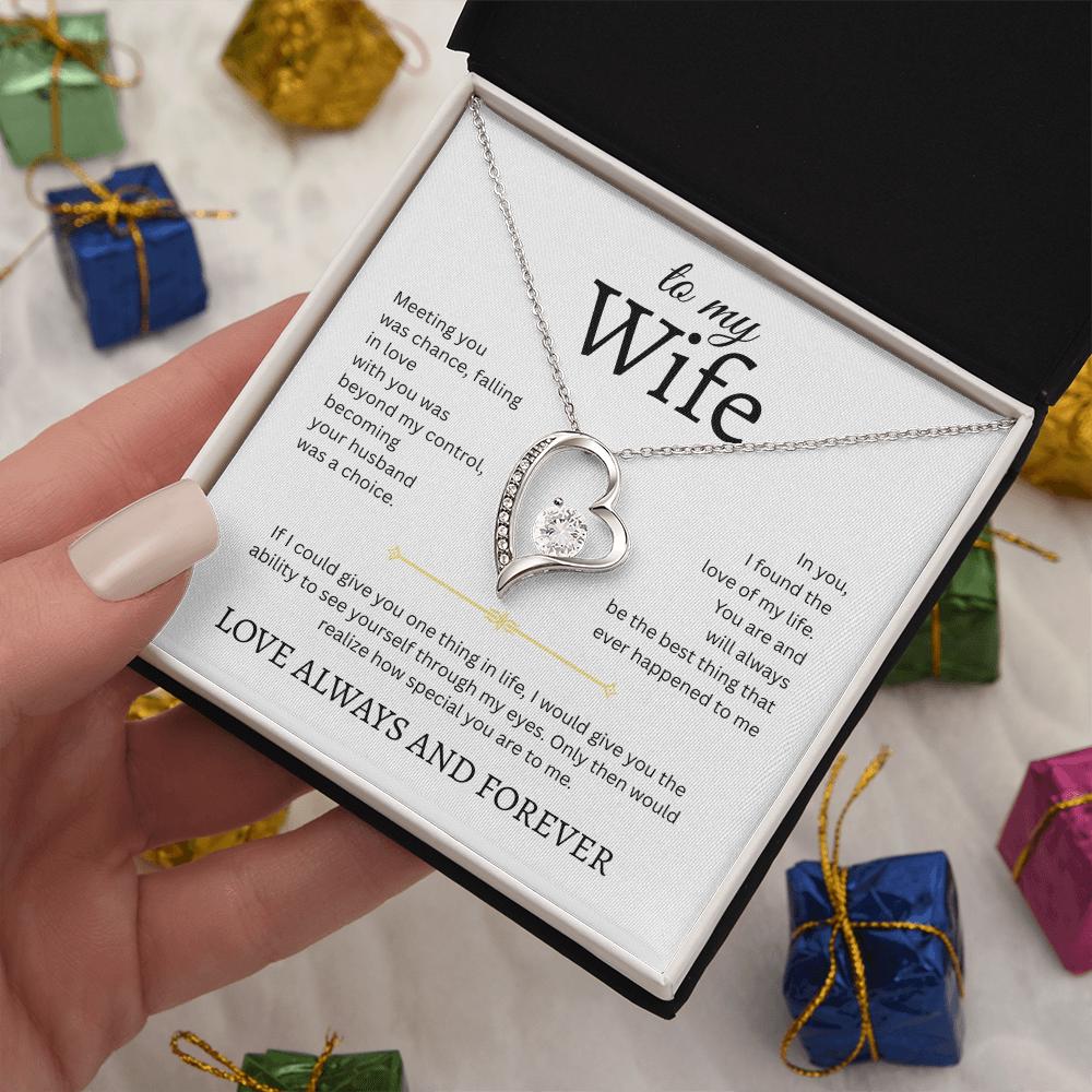 TO MY BEAUTIFUL WIFE | LOVE OF MY LIFE | FOREVER LOVE NECKLACE