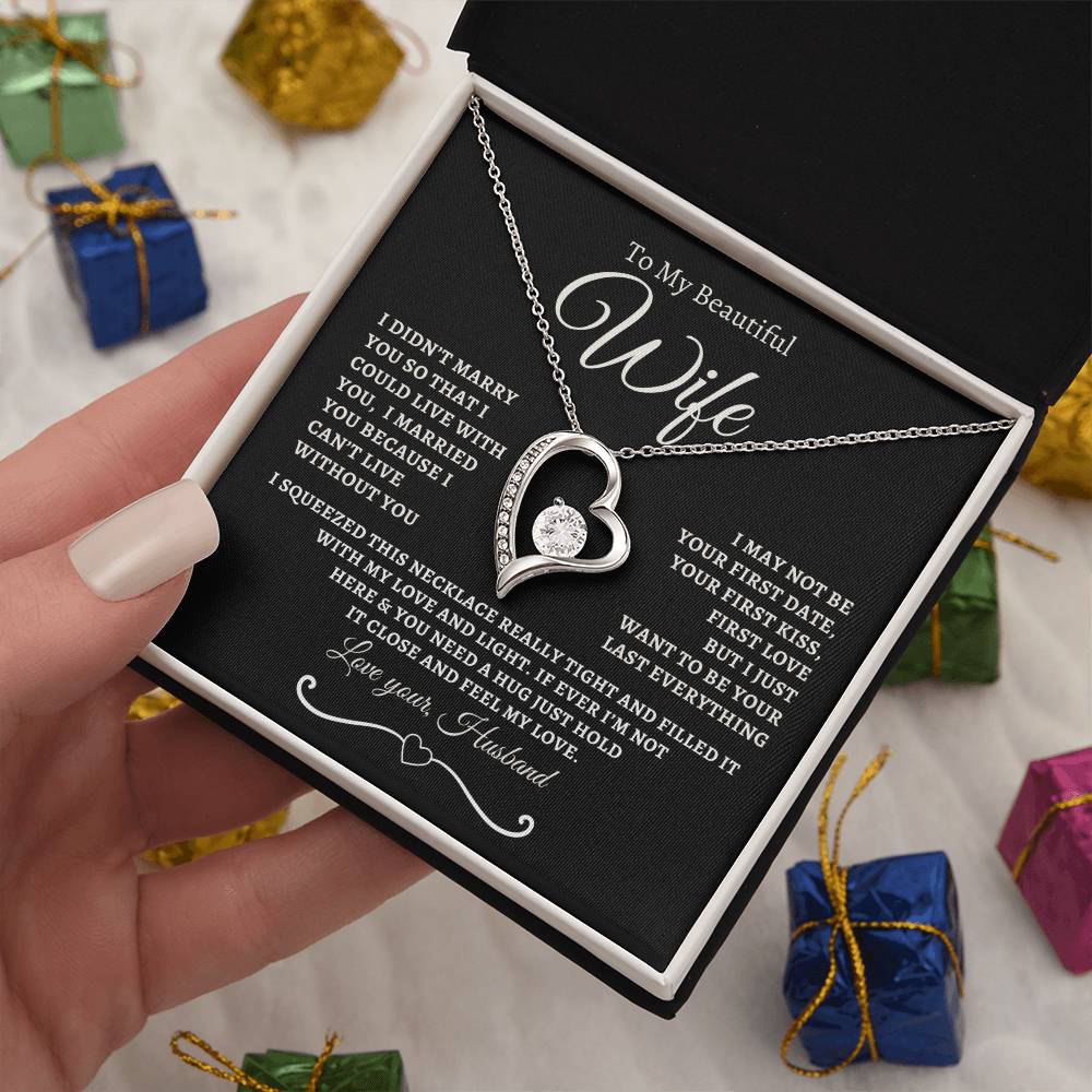 TO MY BEAUTIFUL WIFE | BW | FOREVER NECKLACE
