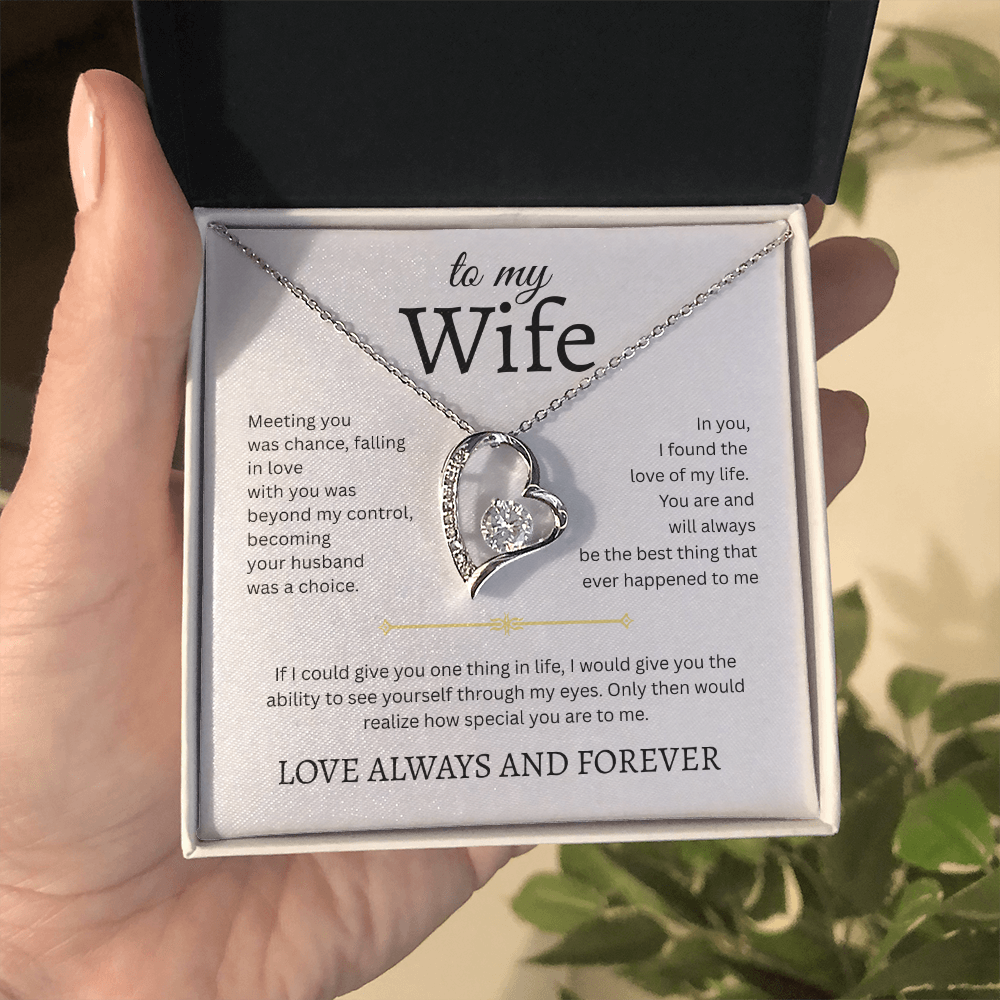 TO MY BEAUTIFUL WIFE | LOVE OF MY LIFE | FOREVER LOVE NECKLACE