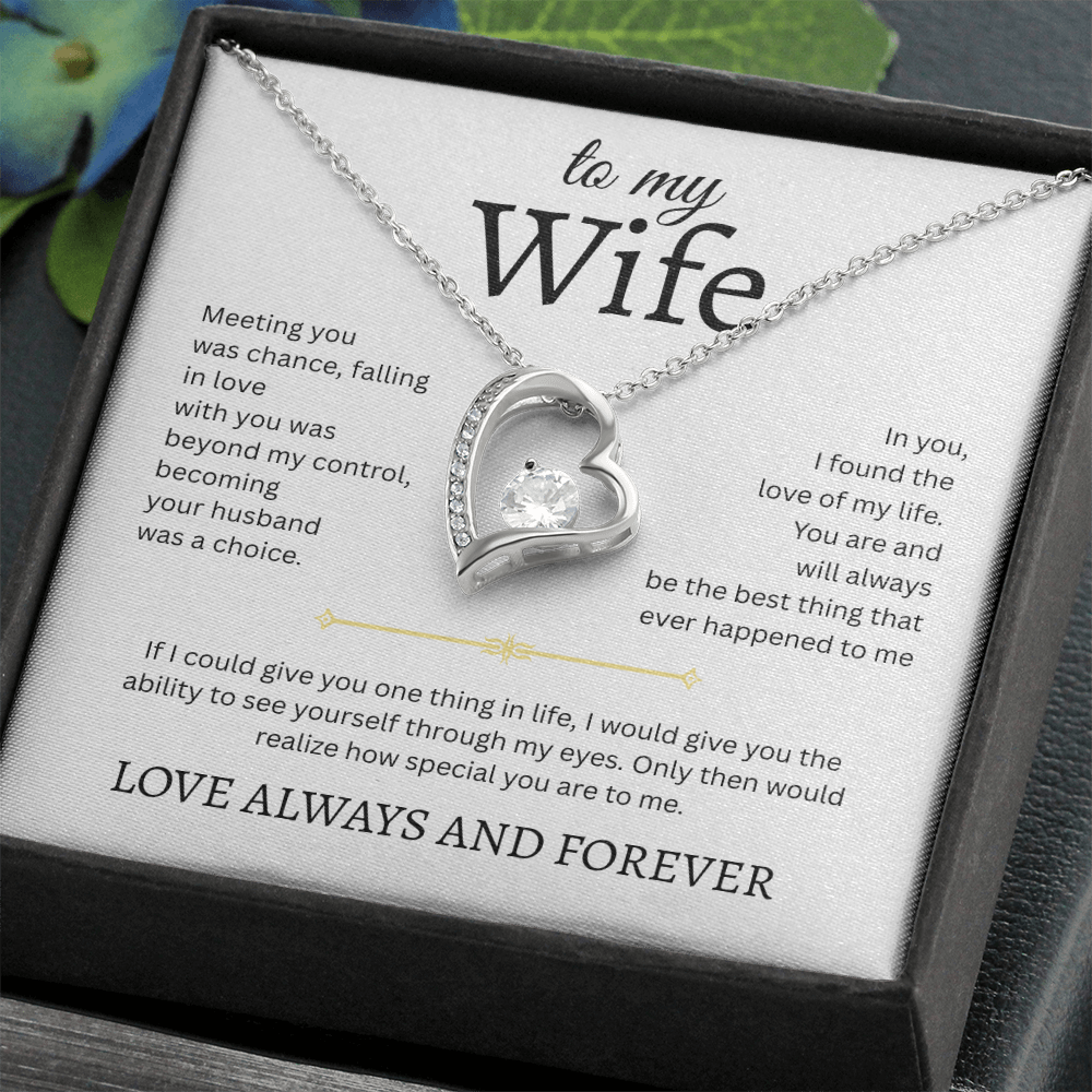 TO MY BEAUTIFUL WIFE | LOVE OF MY LIFE | FOREVER LOVE NECKLACE