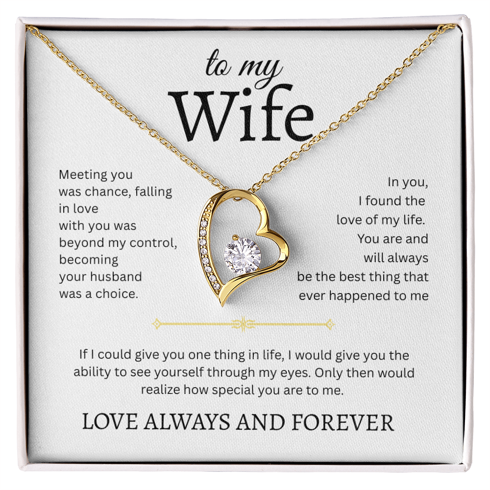 TO MY BEAUTIFUL WIFE | LOVE OF MY LIFE | FOREVER LOVE NECKLACE