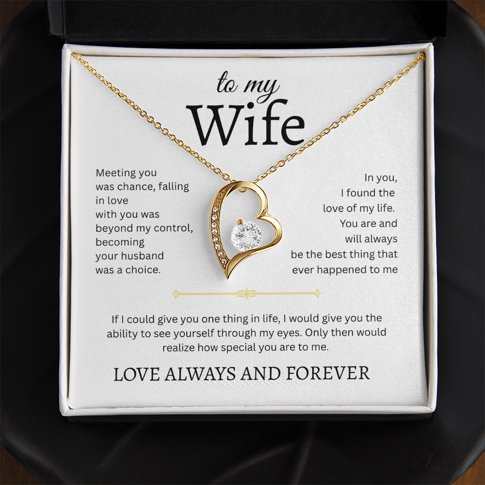 TO MY BEAUTIFUL WIFE | LOVE OF MY LIFE | FOREVER LOVE NECKLACE