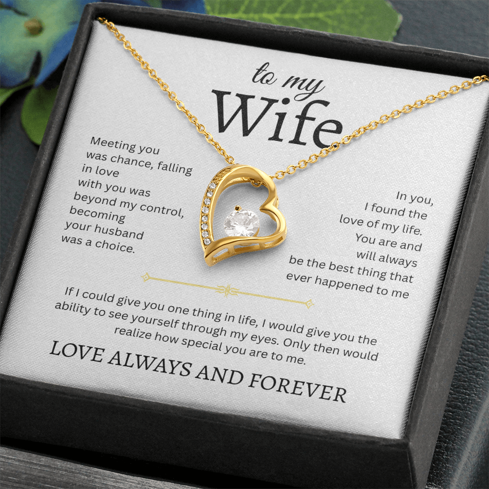 TO MY BEAUTIFUL WIFE | LOVE OF MY LIFE | FOREVER LOVE NECKLACE