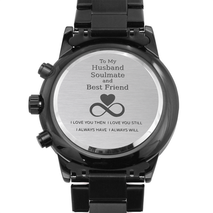 TO MY HUSBAND SOULMATE AND BEST FRIEND | I WILL ALWAYS LOVE YOU | CHRONOGRAPH WATCH