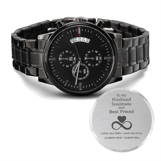 TO MY HUSBAND SOULMATE AND BEST FRIEND | I WILL ALWAYS LOVE YOU | CHRONOGRAPH WATCH