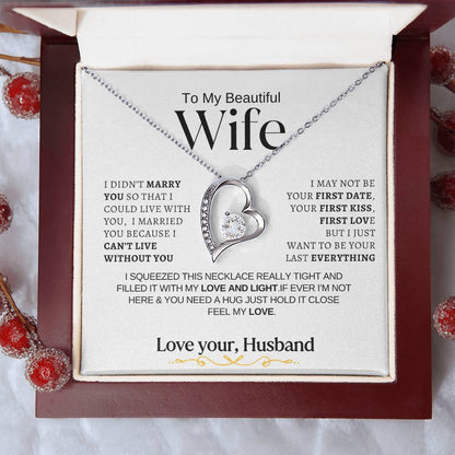 TO MY BEAUTIFUL WIFE | BW | FOREVER NECKLACE