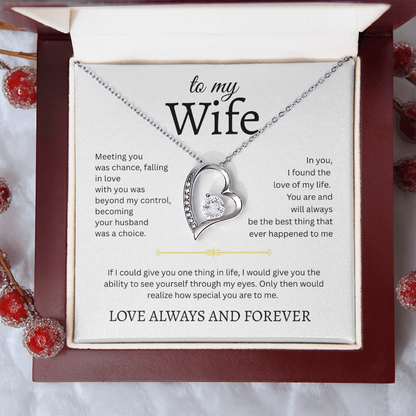 TO MY BEAUTIFUL WIFE | LOVE OF MY LIFE | FOREVER LOVE NECKLACE