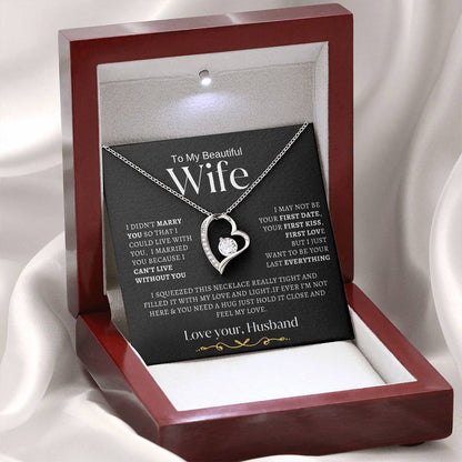 TO MY BEAUTIFUL WIFE | BW | FOREVER NECKLACE