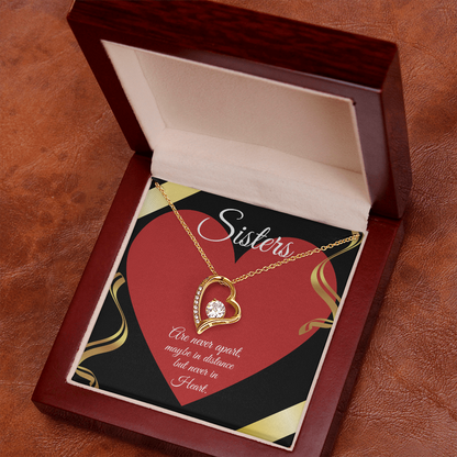 SISTERS | NEVER APART | FOREVER LOVE NECKLACE