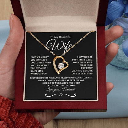 TO MY BEAUTIFUL WIFE | BW | FOREVER NECKLACE
