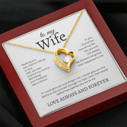 TO MY BEAUTIFUL WIFE | LOVE OF MY LIFE | FOREVER LOVE NECKLACE