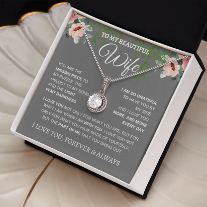 TO MY BEAUTIFUL WIFE | I LOVE YOU MORE AND MORE | ETERNAL HOPE NECKLACE