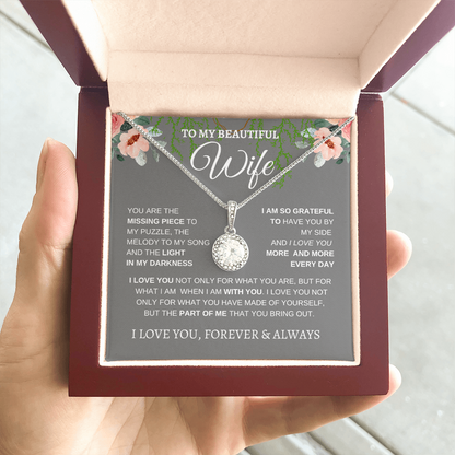 TO MY BEAUTIFUL WIFE | I LOVE YOU MORE AND MORE | ETERNAL HOPE NECKLACE