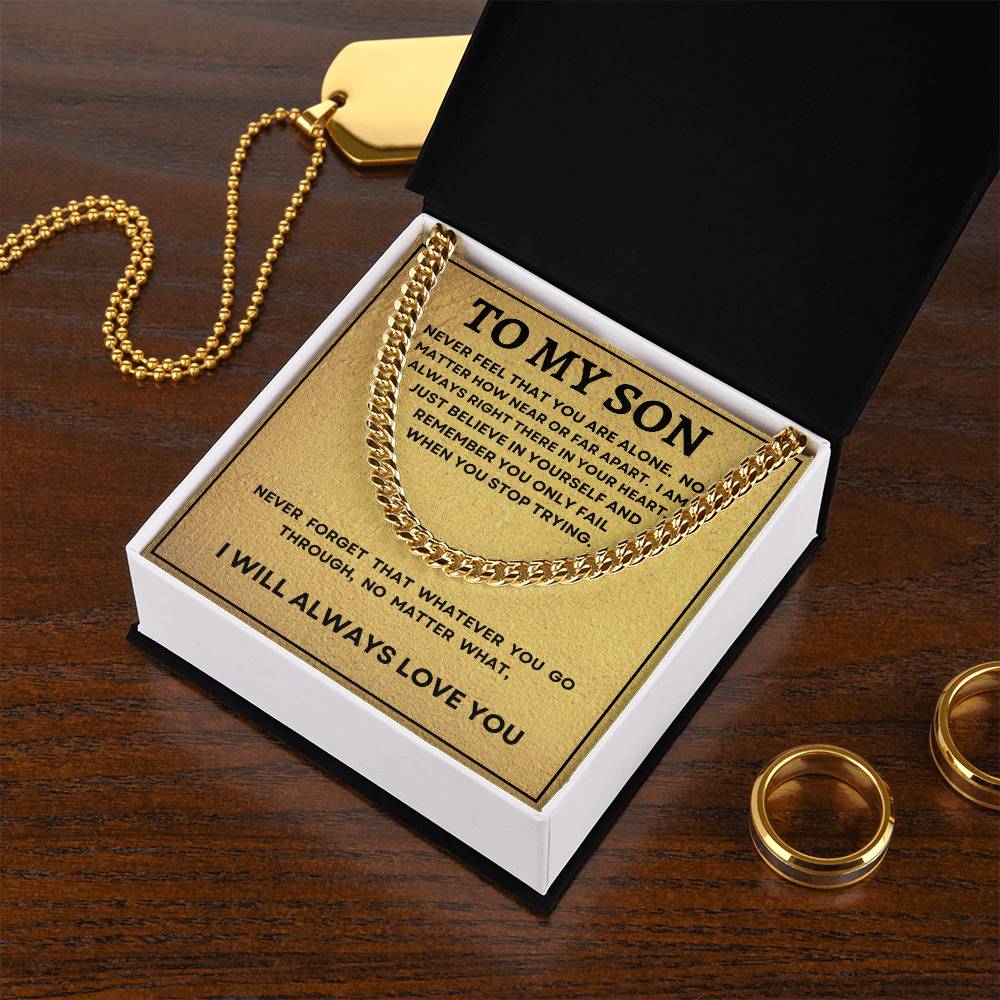 TO MY SON | ENDURING LOVE | CUBAN LINK CHAIN