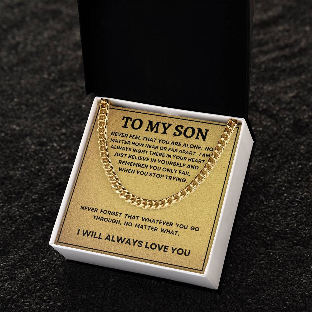 TO MY SON | ENDURING LOVE | CUBAN LINK CHAIN