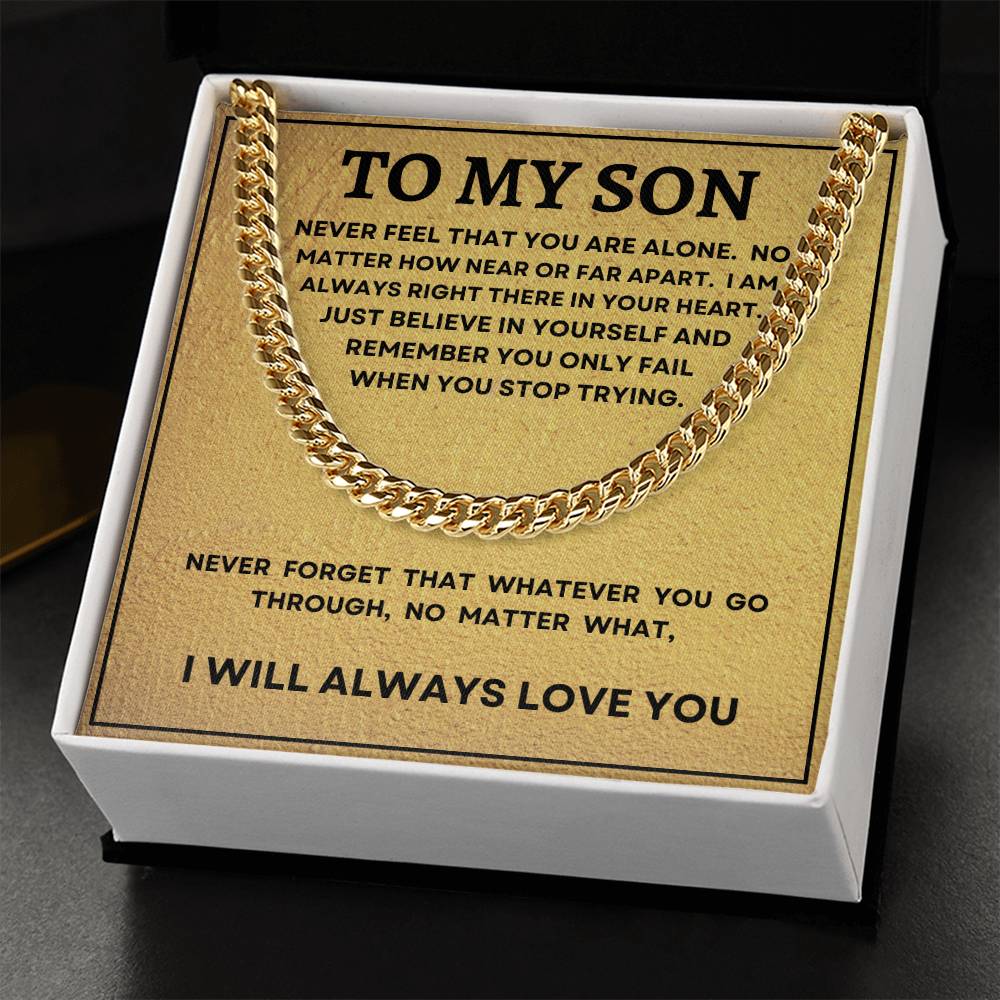 TO MY SON | ENDURING LOVE | CUBAN LINK CHAIN