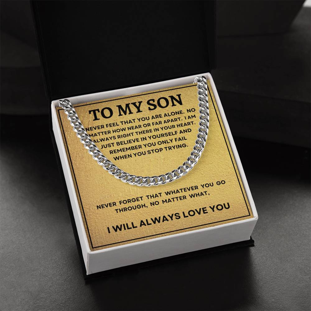 TO MY SON | ENDURING LOVE | CUBAN LINK CHAIN