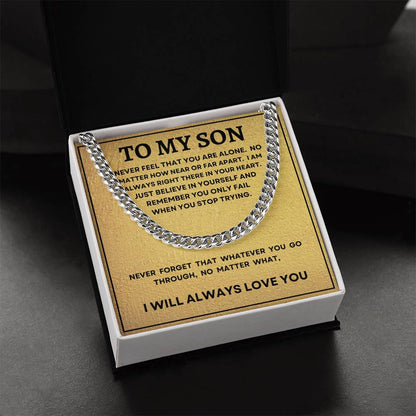 TO MY SON | ENDURING LOVE | CUBAN LINK CHAIN