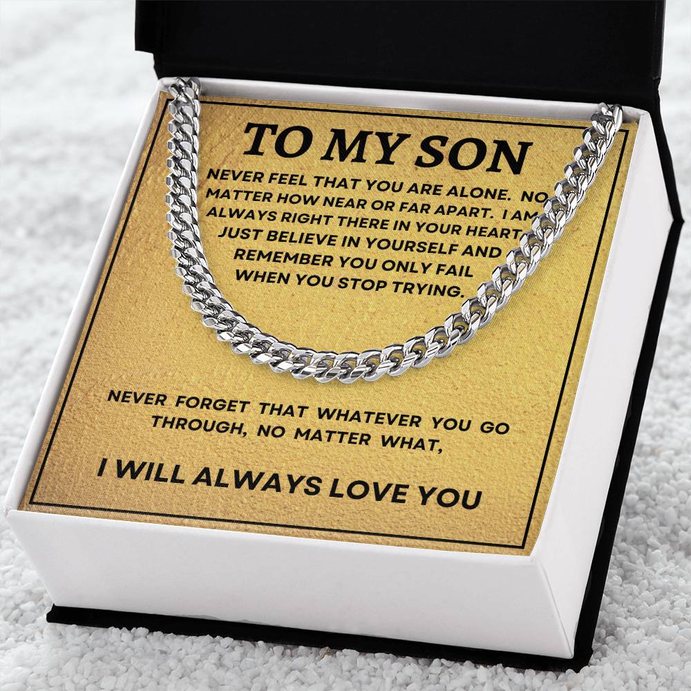 TO MY SON | ENDURING LOVE | CUBAN LINK CHAIN
