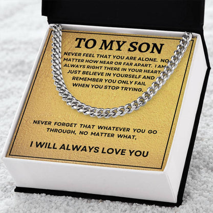 TO MY SON | ENDURING LOVE | CUBAN LINK CHAIN
