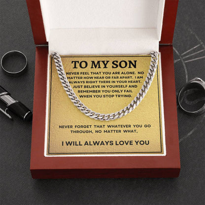 TO MY SON | ENDURING LOVE | CUBAN LINK CHAIN