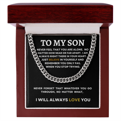TO MY SON | I WILL ALWAYS LOVE YOU | CUBAN LINK CHAIN