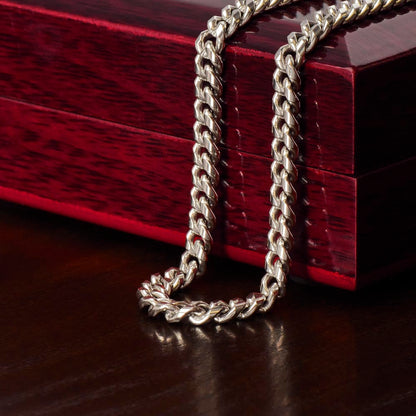 TO THE WORLD'S BEST DAD | THANK YOU FOR BEING THERE | CUBAN LINK CHAIN