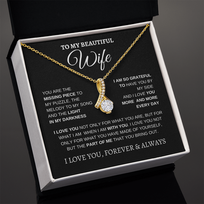 TO MY BEAUTIFUL WIFE | I LOVE YOU MORE AND MORE | ALLURING BEAUTY NECKLACE
