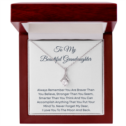 TO MY BEAUTIFUL GRANDDAUGHTER | ALWAYS REMEMBER | ALLURING BEAUTY NECKLACE