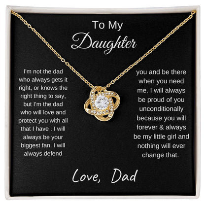 TO MY DAUGHTER | LOVE KNOT NECKLACE