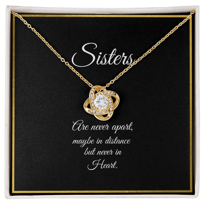 SISTERS | NEVER APART | LOVE KNOT NECKLACE