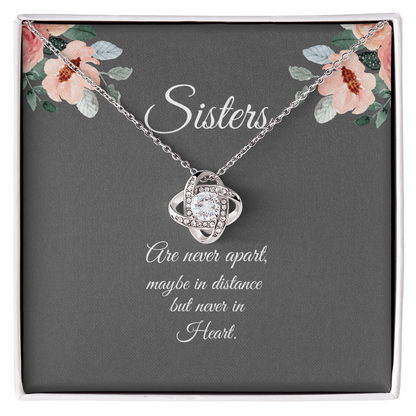 SISTERS | NEVER APART |LOVE KNOT NECKLACE