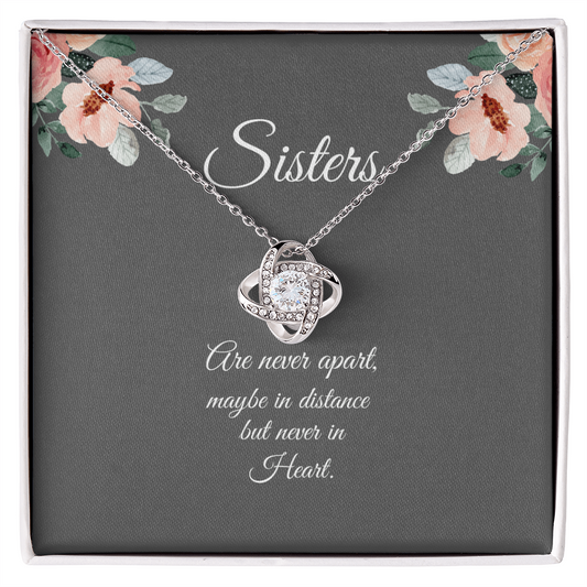 SISTERS | NEVER APART |LOVE KNOT NECKLACE