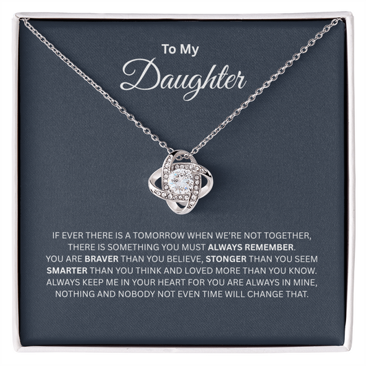 TO MY DAUGHTER | ALWAYS REMEMBER | LOVE KNOT NECKLACE