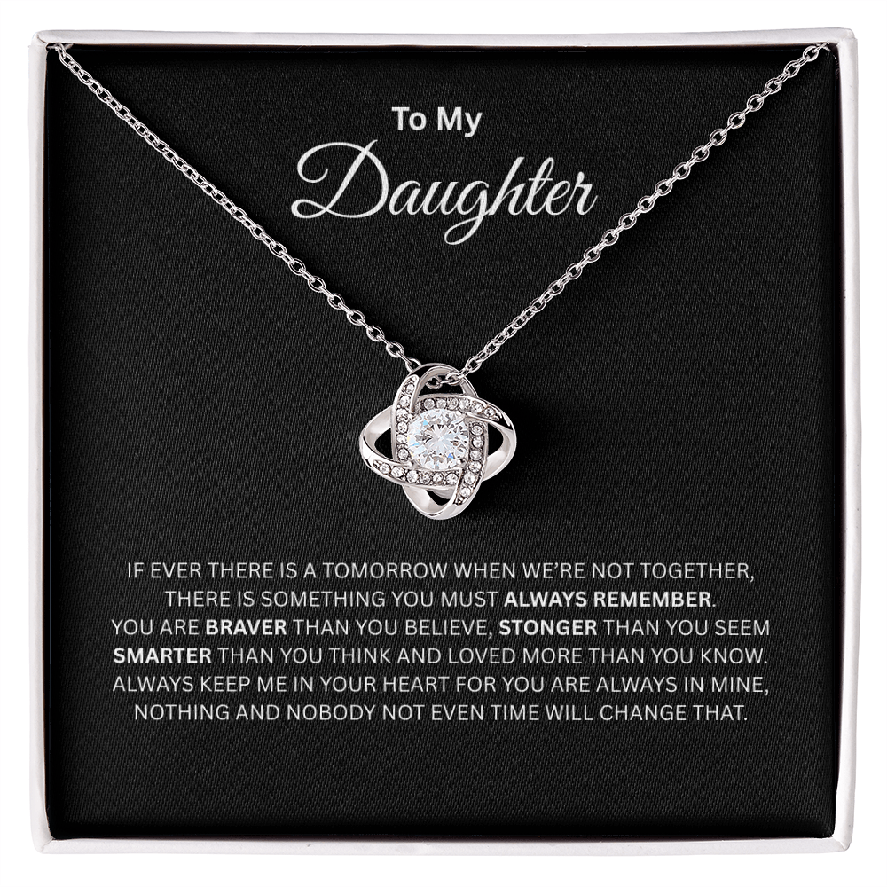 TO MY DAUGHTER | ALWAYS REMEMBER | LOVE KNOT NECKLACE